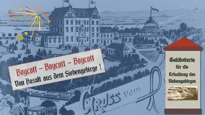 Boycott von Basalt aus dem Siebengebirge und Siebengebirgslotterie