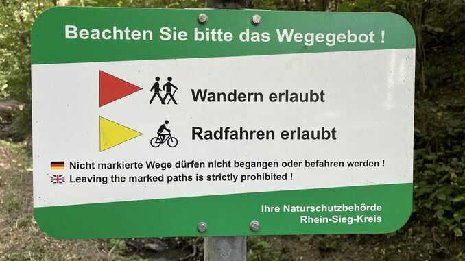 Wegegebot im Siebengebirge